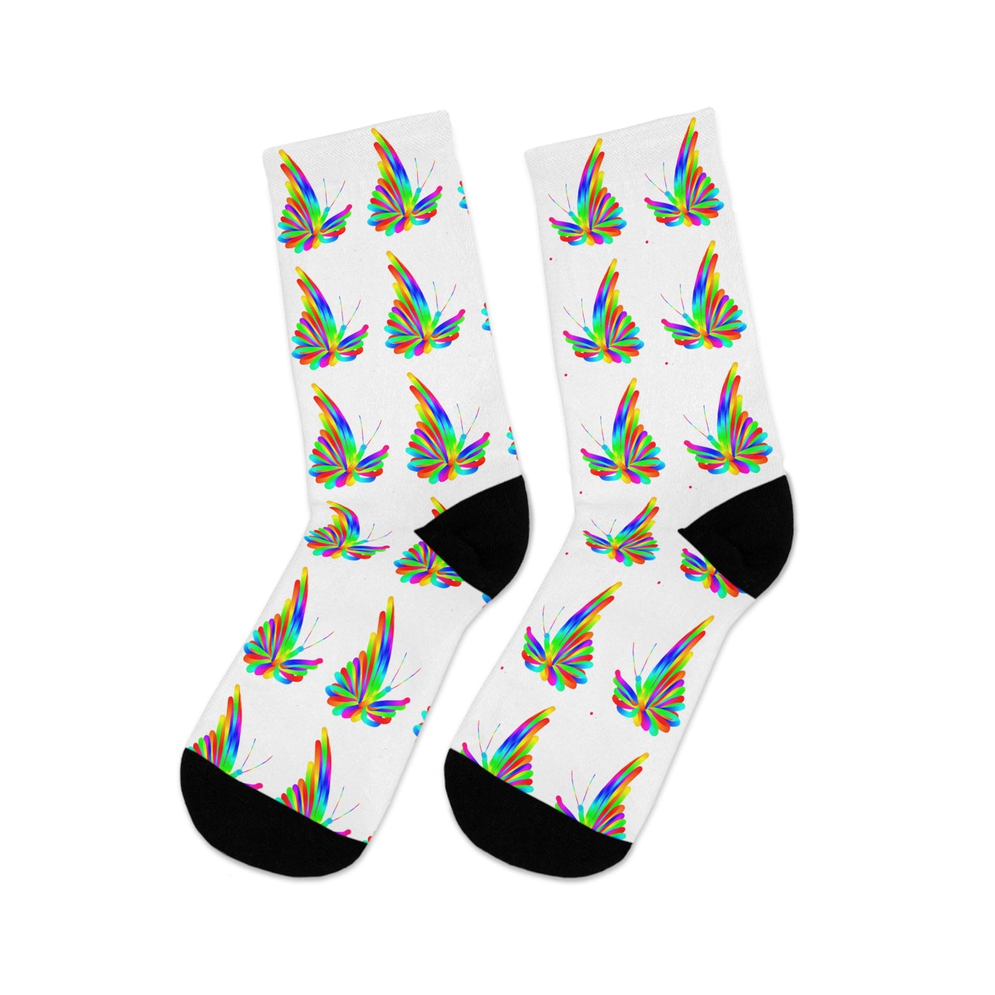 Marty Martians Butterfly / White / Recycled Poly Socks
