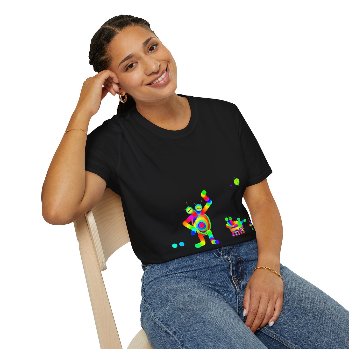Two Headed Martian with Friends / Unisex Softstyle T-Shirt