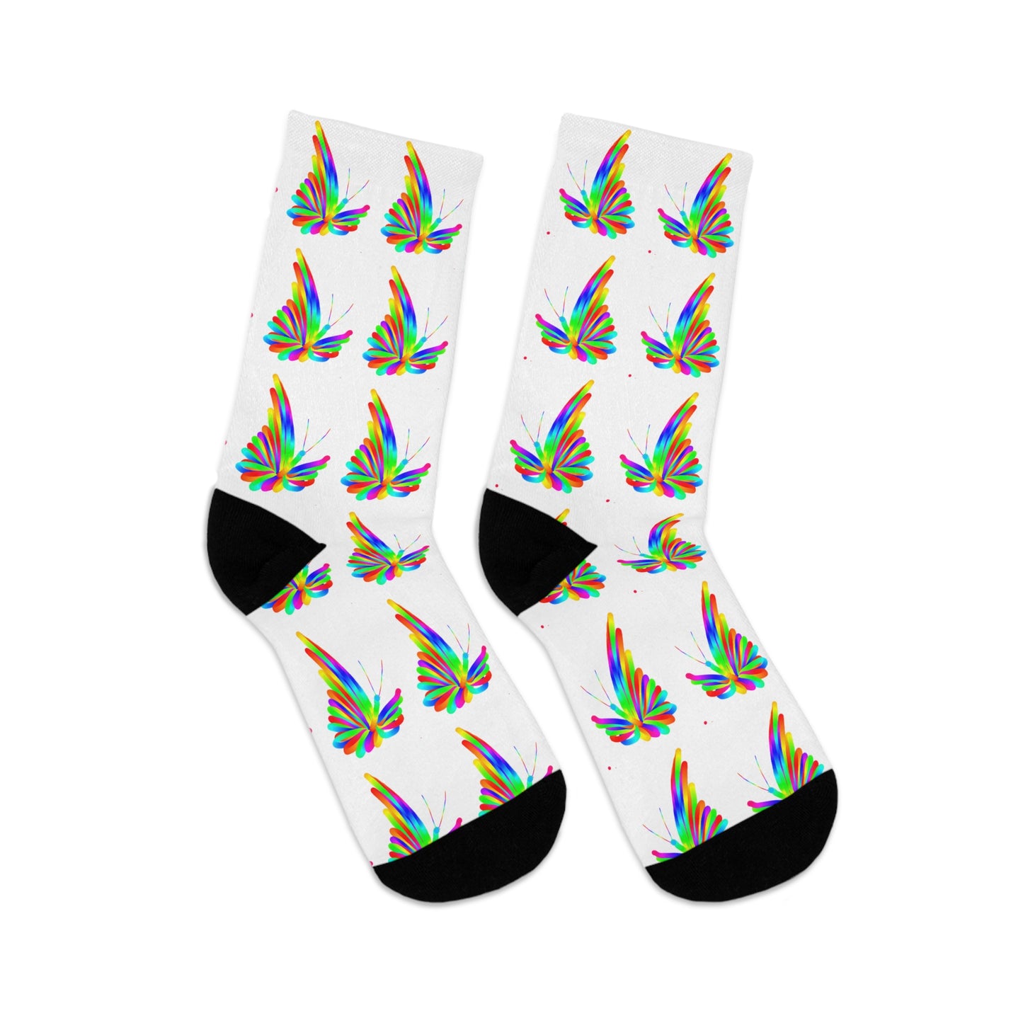 Marty Martians Butterfly / White / Recycled Poly Socks