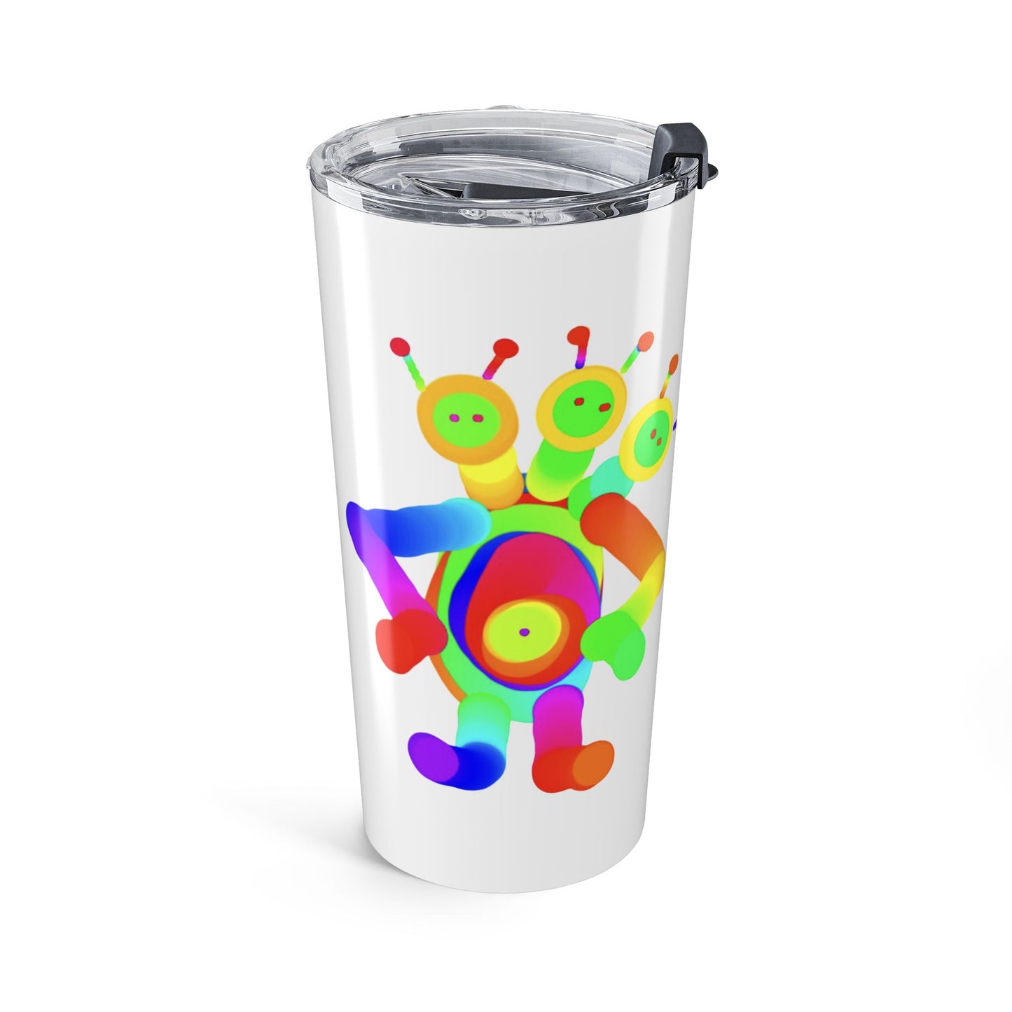 Marty Martians 3 Headed Martian with Robot Friend  Tumbler 20oz