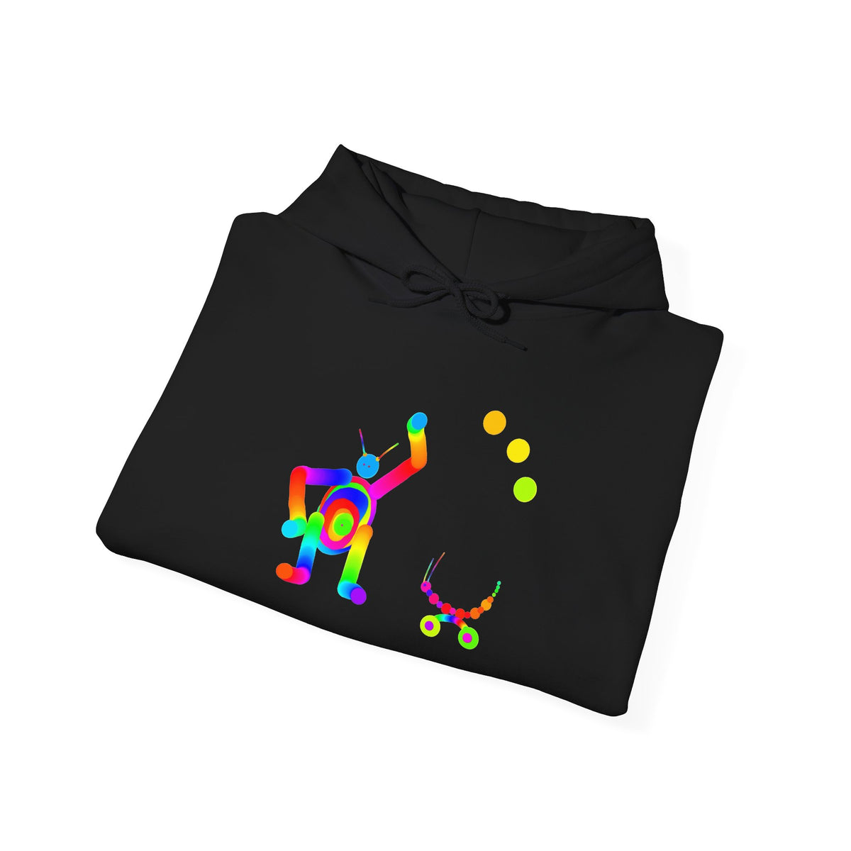 Marty Martians Waving with Little Friend / Unisex Heavy Blend™ Hooded Sweatshirt