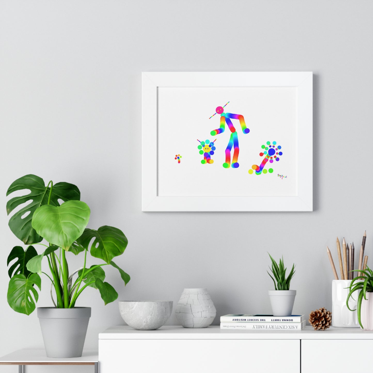Marty Martian and His Pet / Framed Horizontal Poster