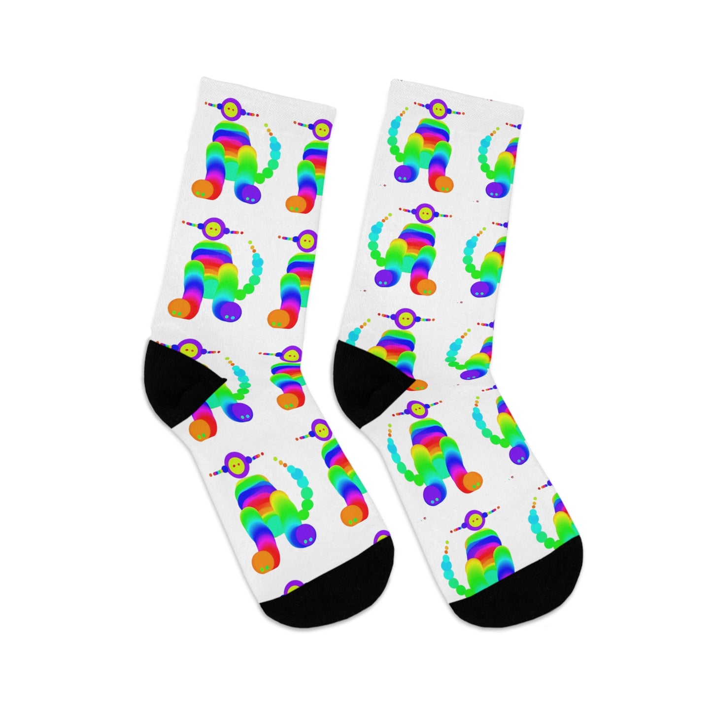 Marty Martians Pet Friend / White / Recycled Poly Socks