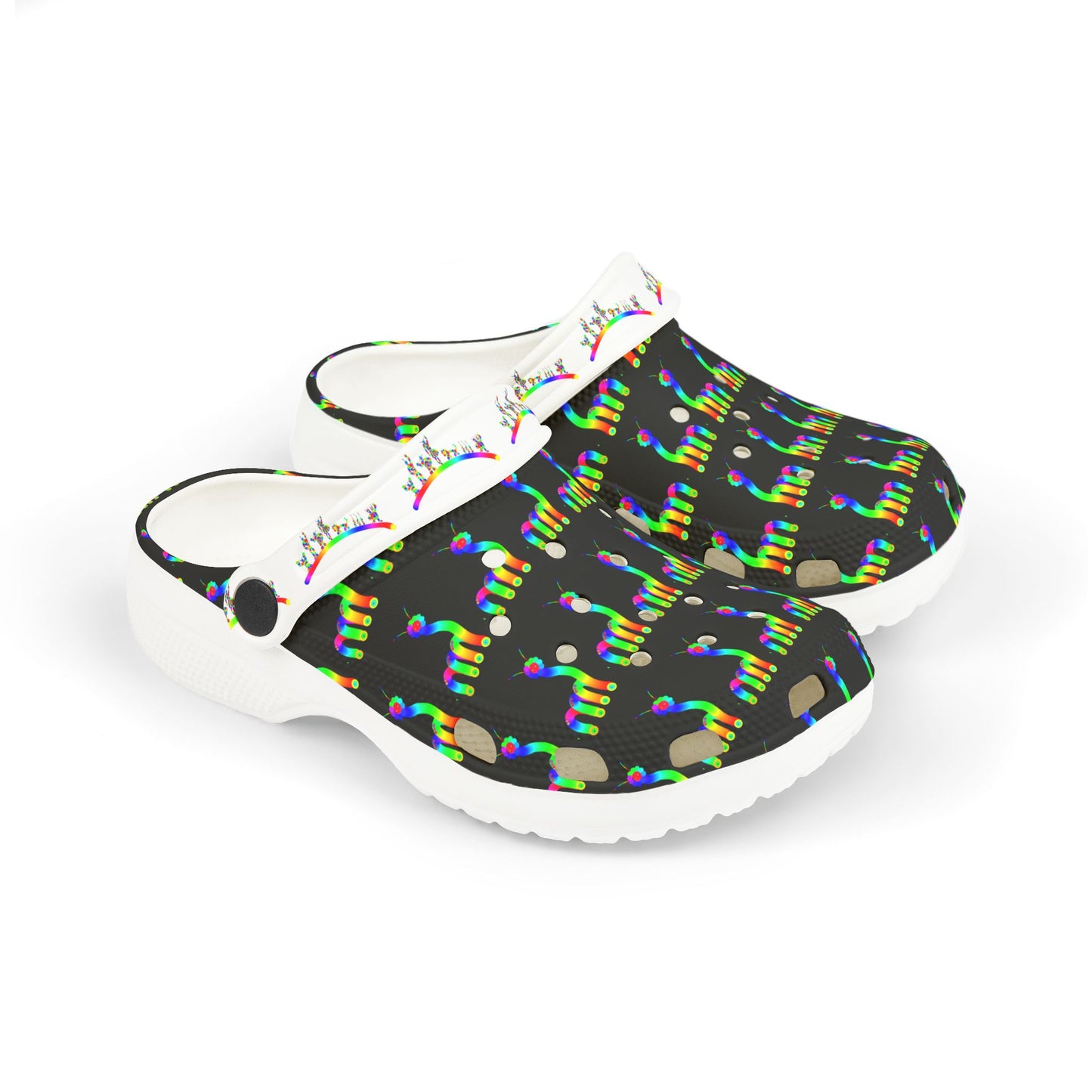 Marty Martians Critter in Black / Kid's EVA Foam Clogs (AOP)