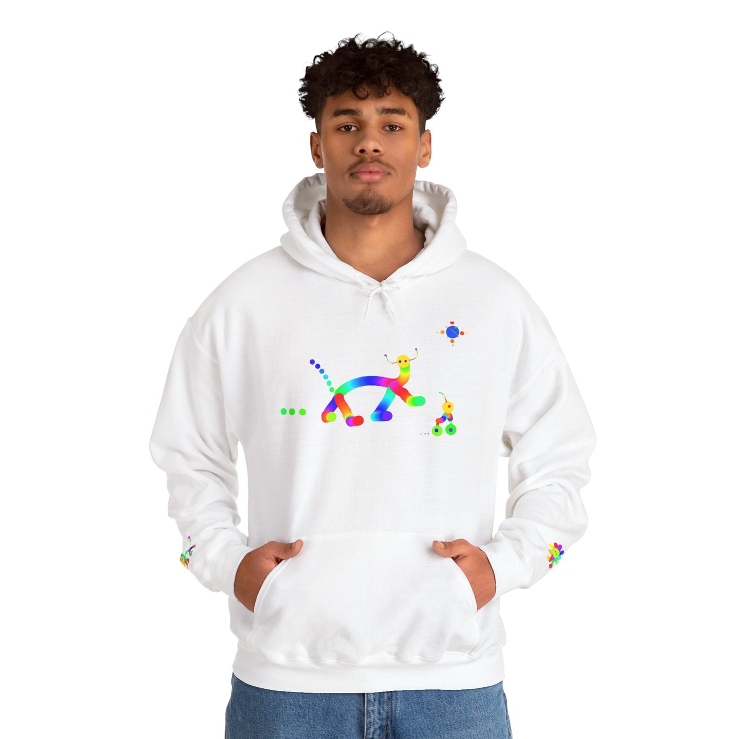Animal Martian with Friend/ Unisex Heavy Blend™ Hooded Sweatshirt