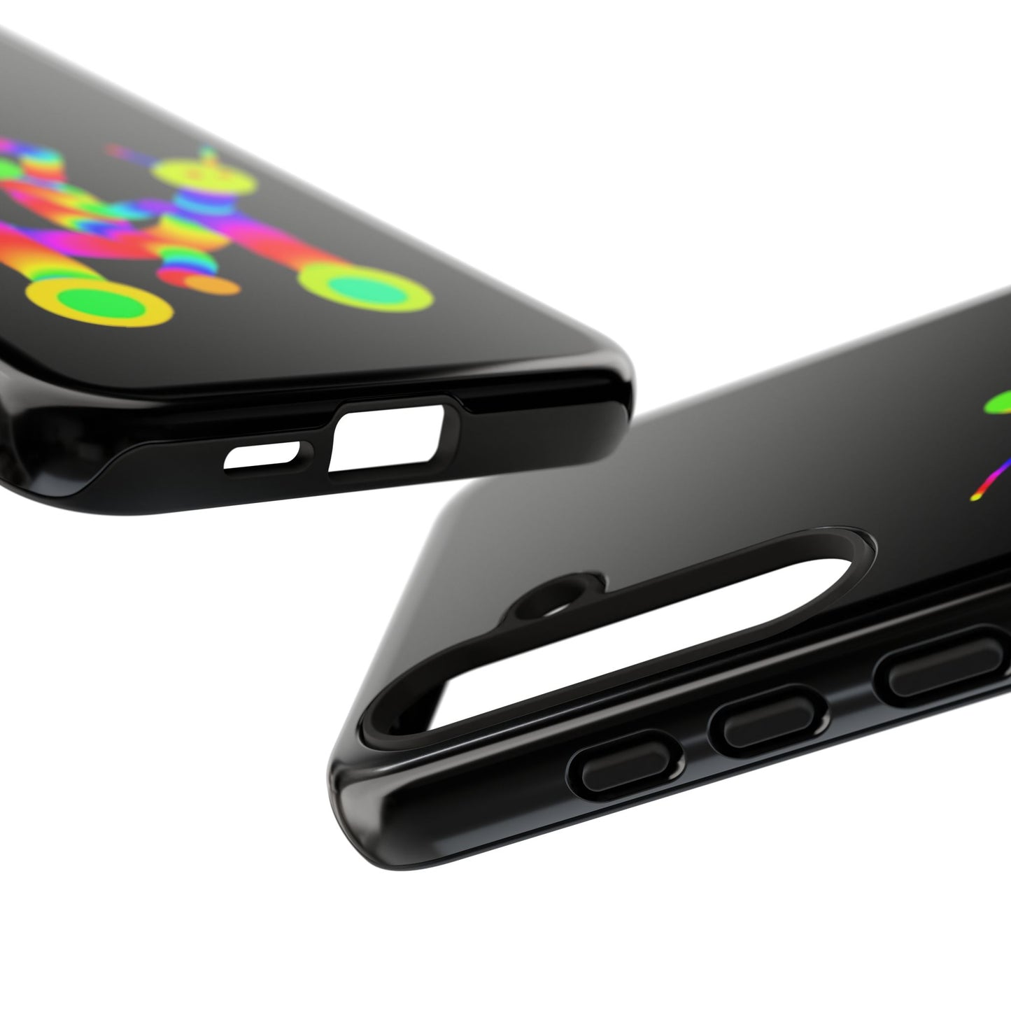 Marty Martians Riding Robot in Black  / Phone Cases