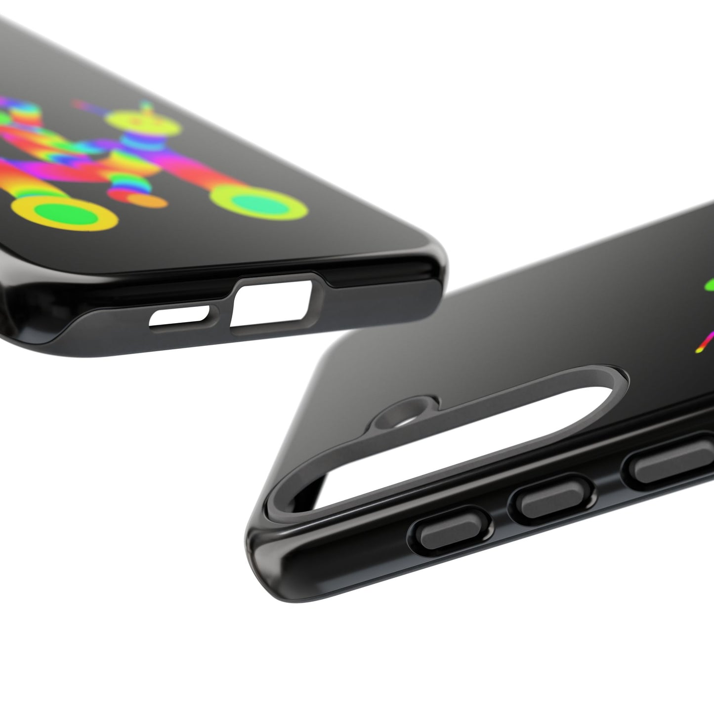Marty Martians Riding Robot in Black  / Phone Cases