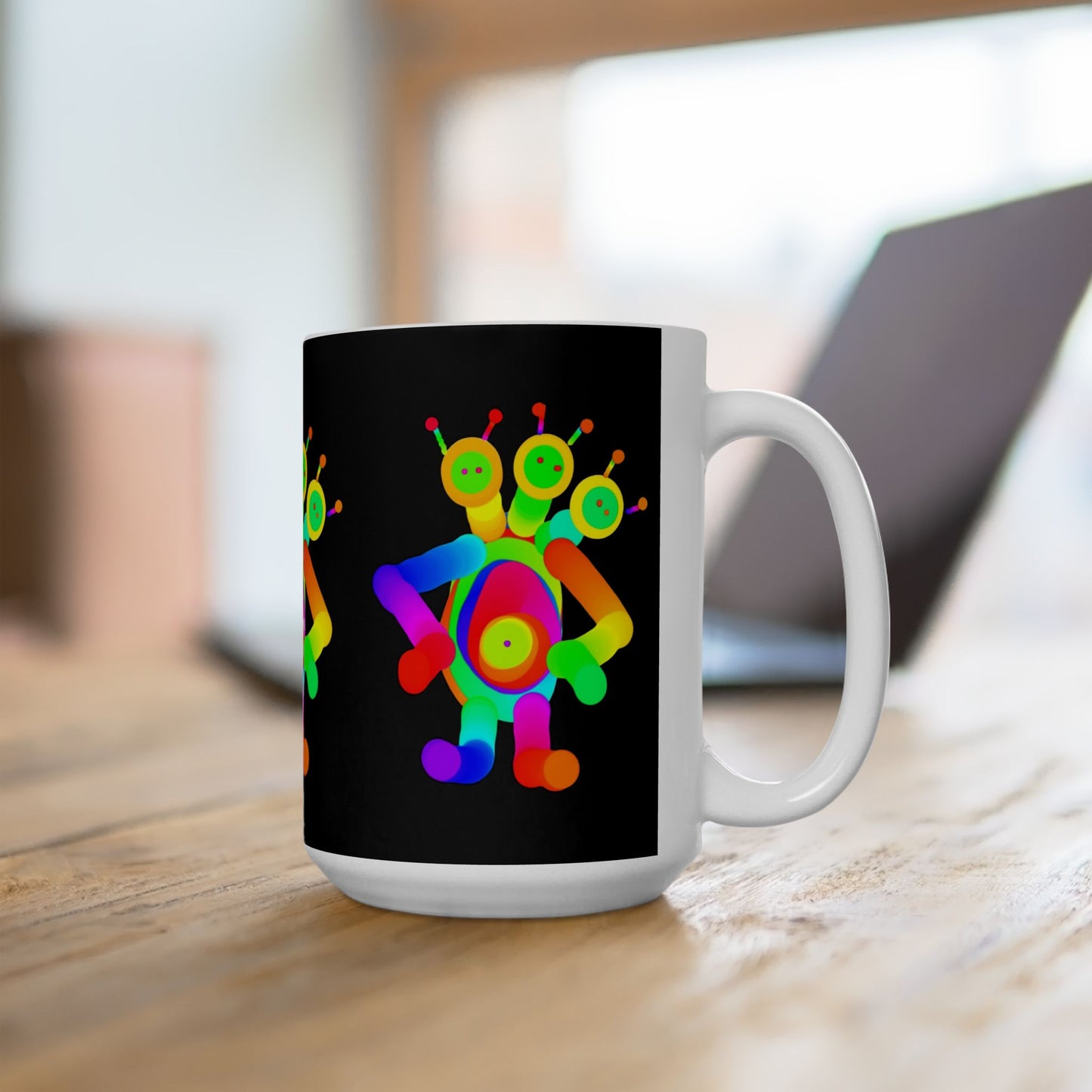 Three Headed Martian Ceramic Mug, (11oz, 15oz)