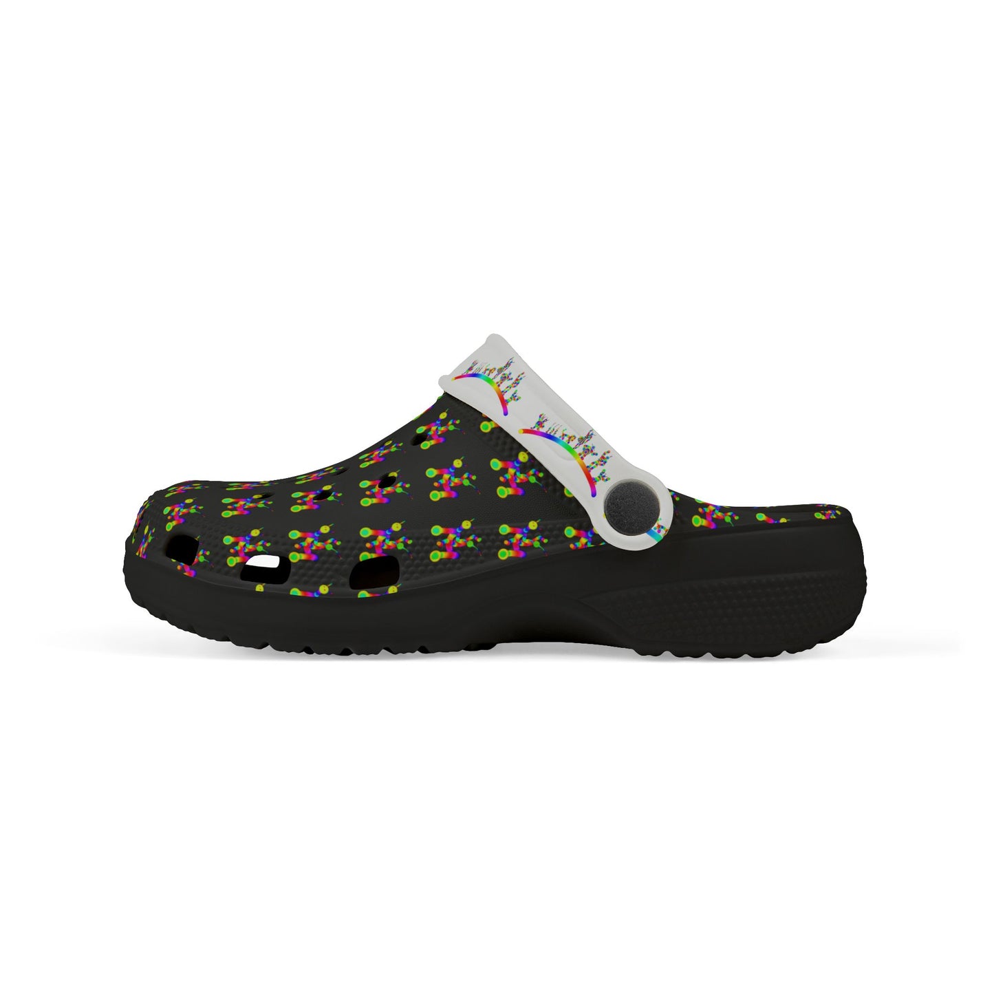Marty Martian on Riding Robot in Black / Kid's EVA Foam Clogs (AOP)