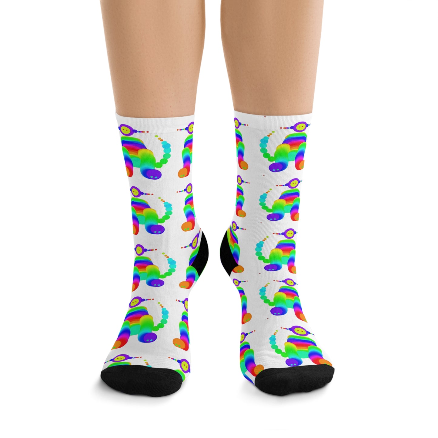 Marty Martians Pet Friend / White / Recycled Poly Socks