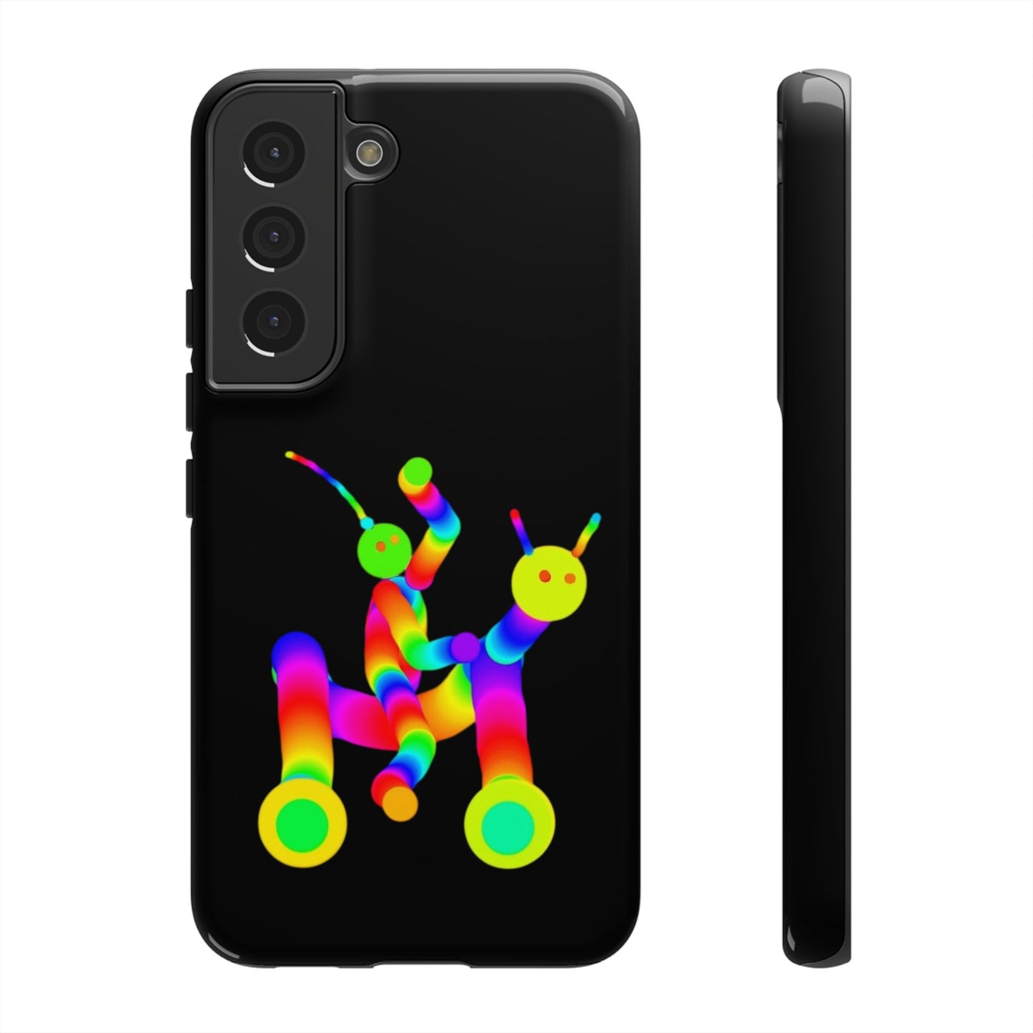 Marty Martians Riding Robot in Black  / Phone Cases