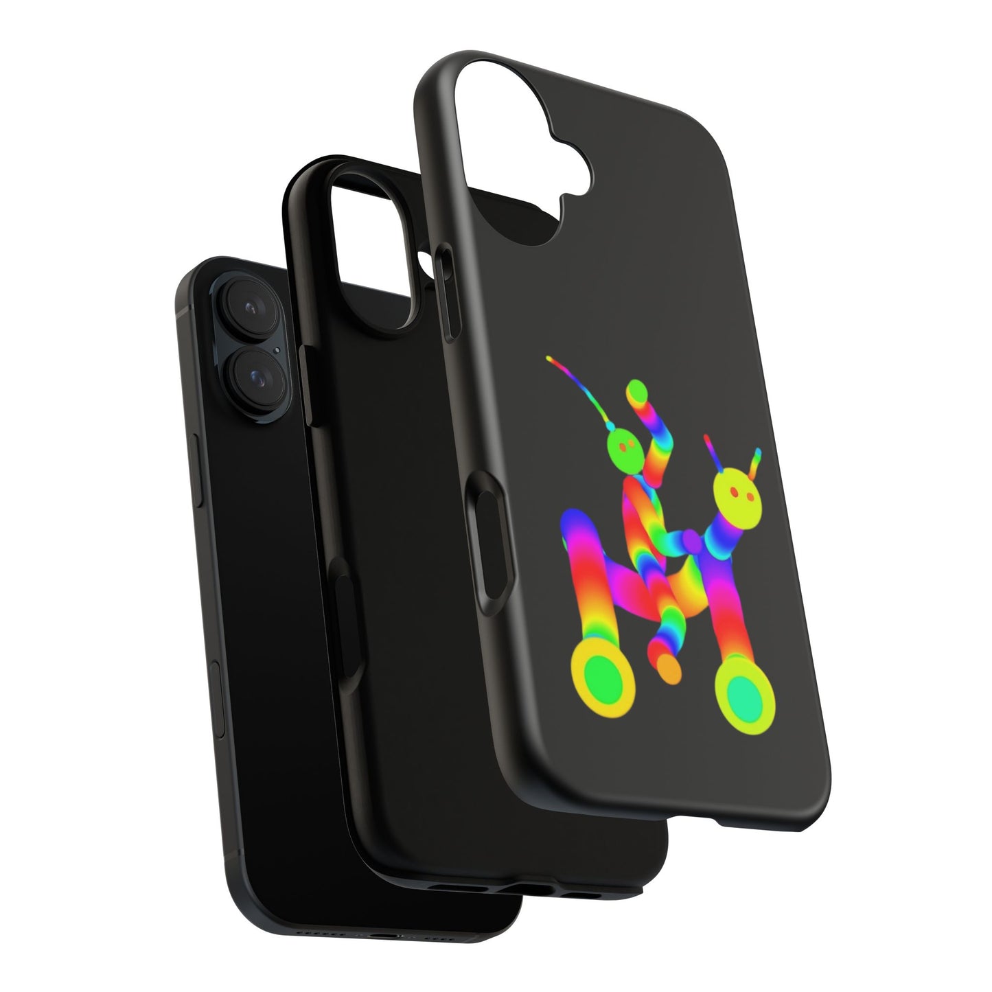 Marty Martians Riding Robot in Black  / Phone Cases