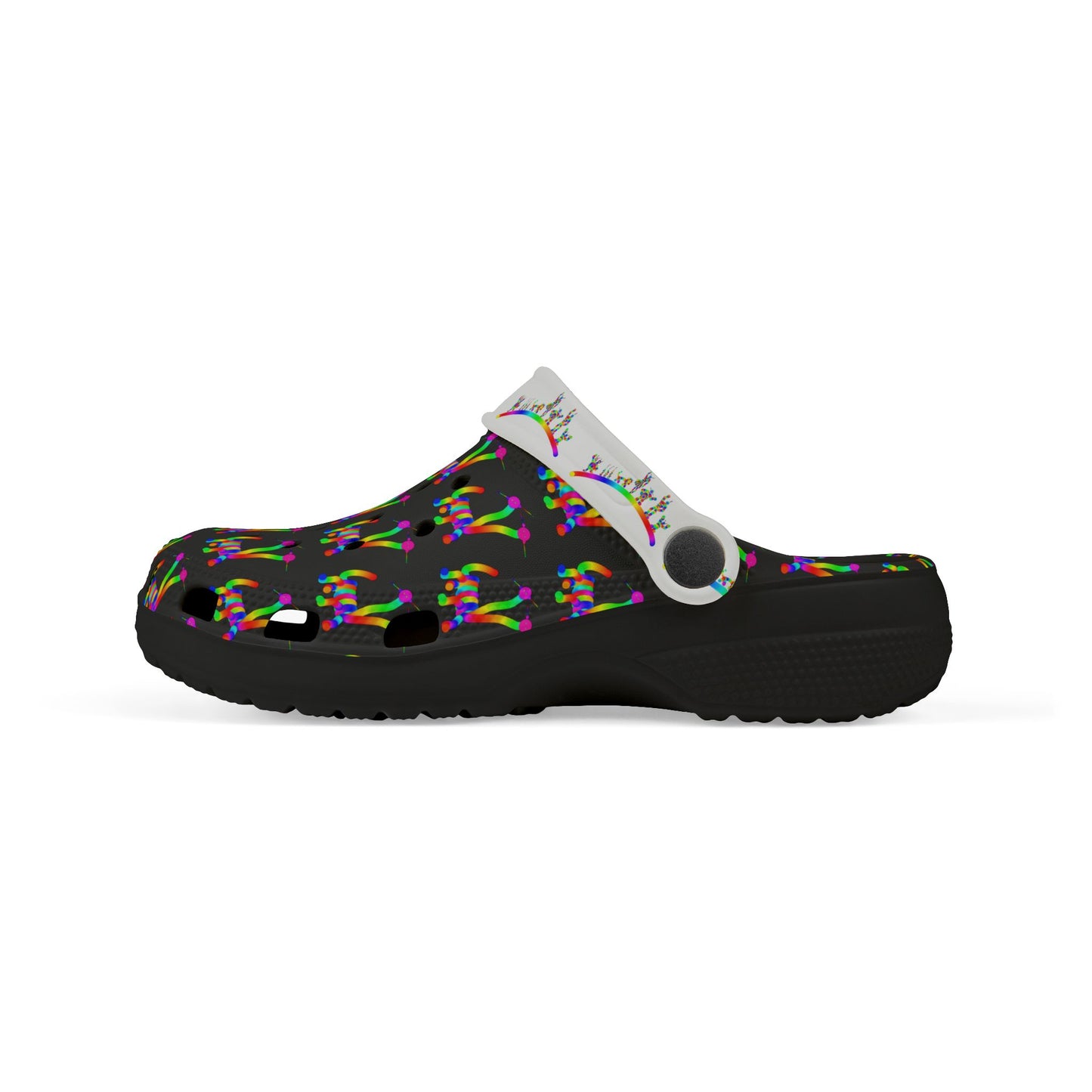 Marty Martians Friend with Two Heads in Black / Kid's EVA Foam Clogs (AOP)