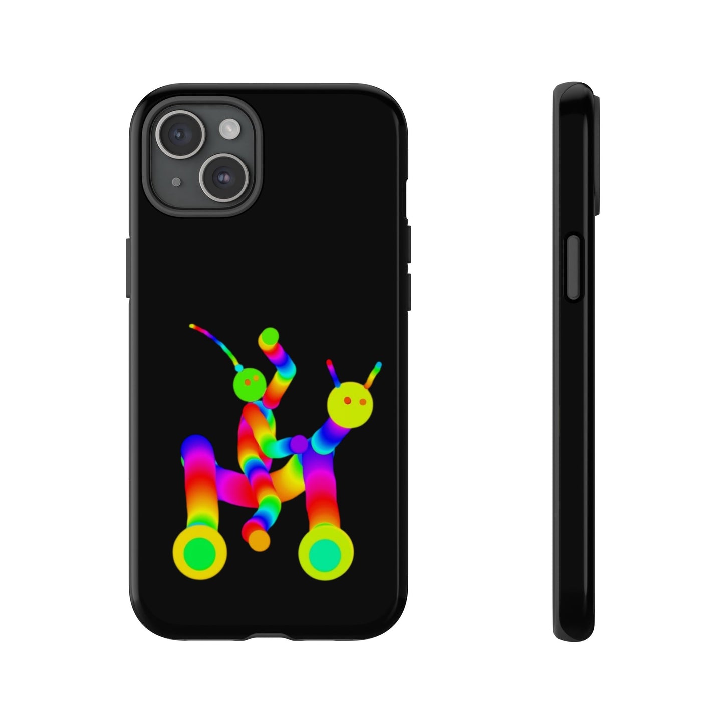 Marty Martians Riding Robot in Black  / Phone Cases