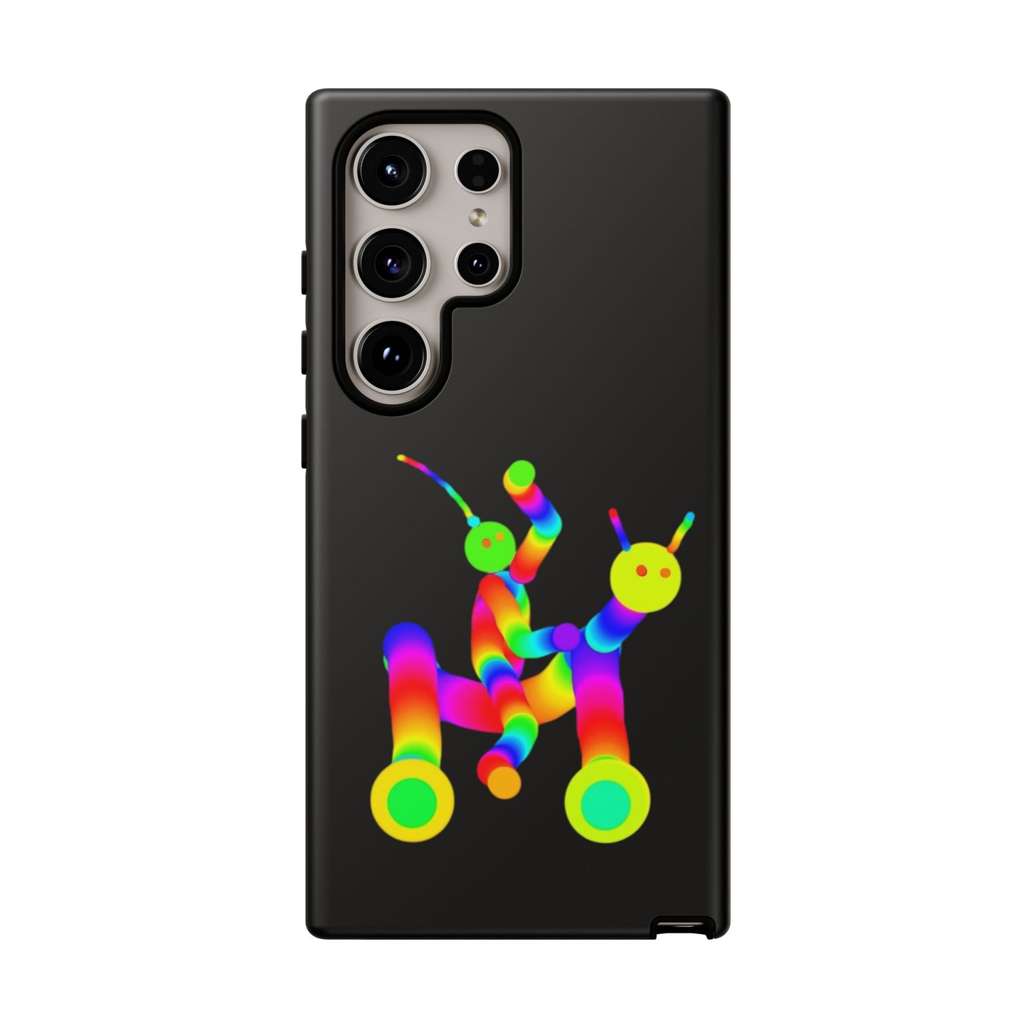 Marty Martians Riding Robot in Black  / Phone Cases