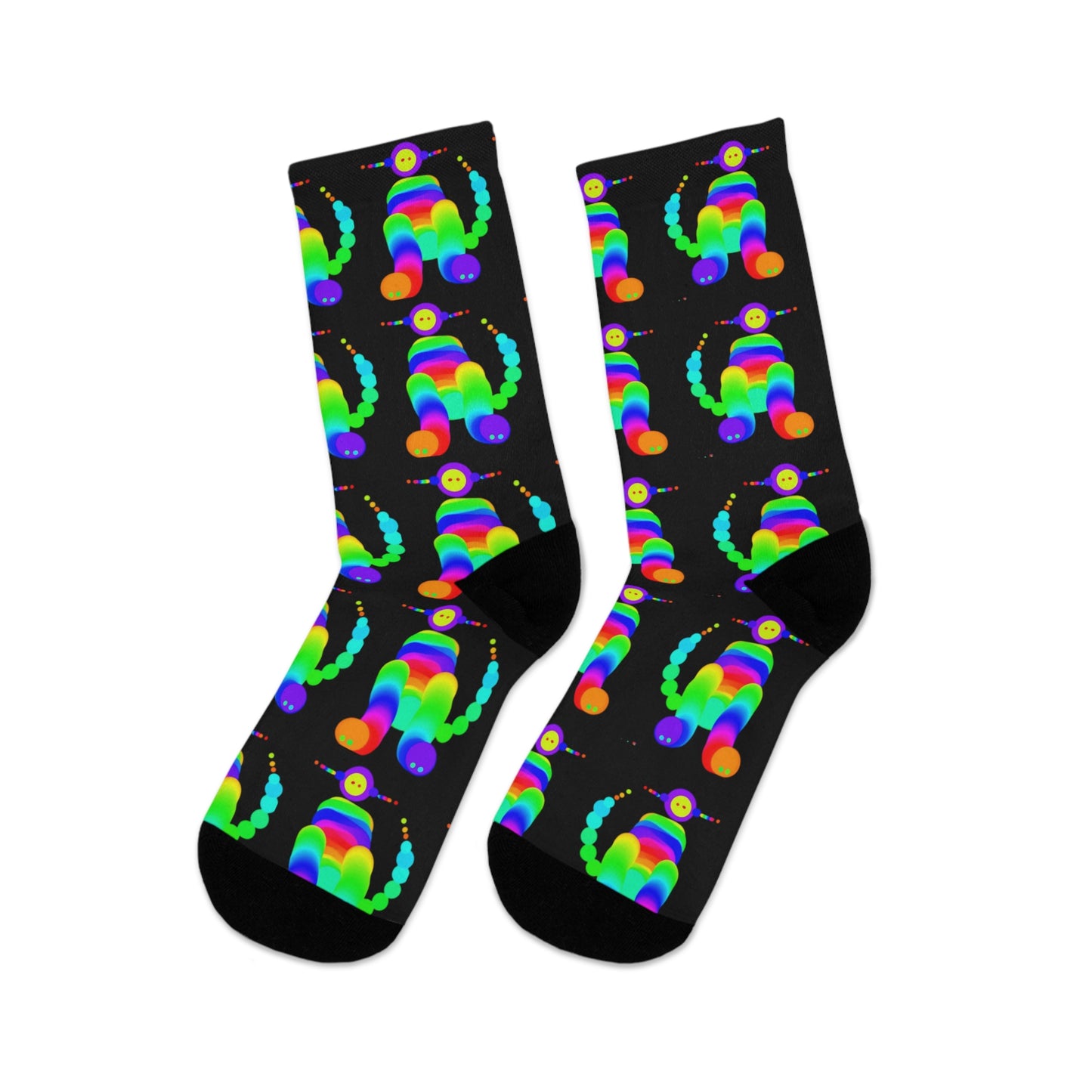 Marty Martians Pet Friend / Black / Recycled Poly Socks