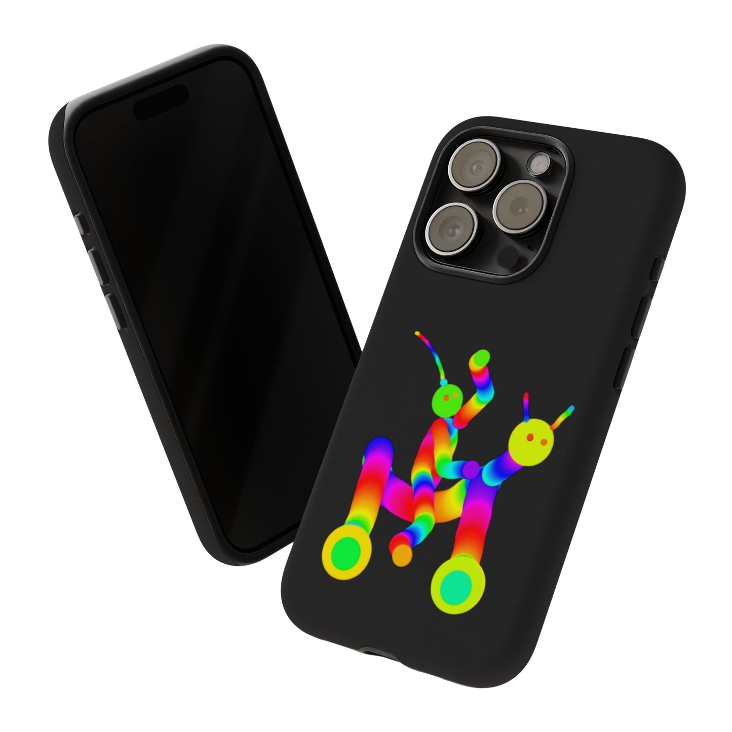Marty Martians Riding Robot in Black  / Phone Cases