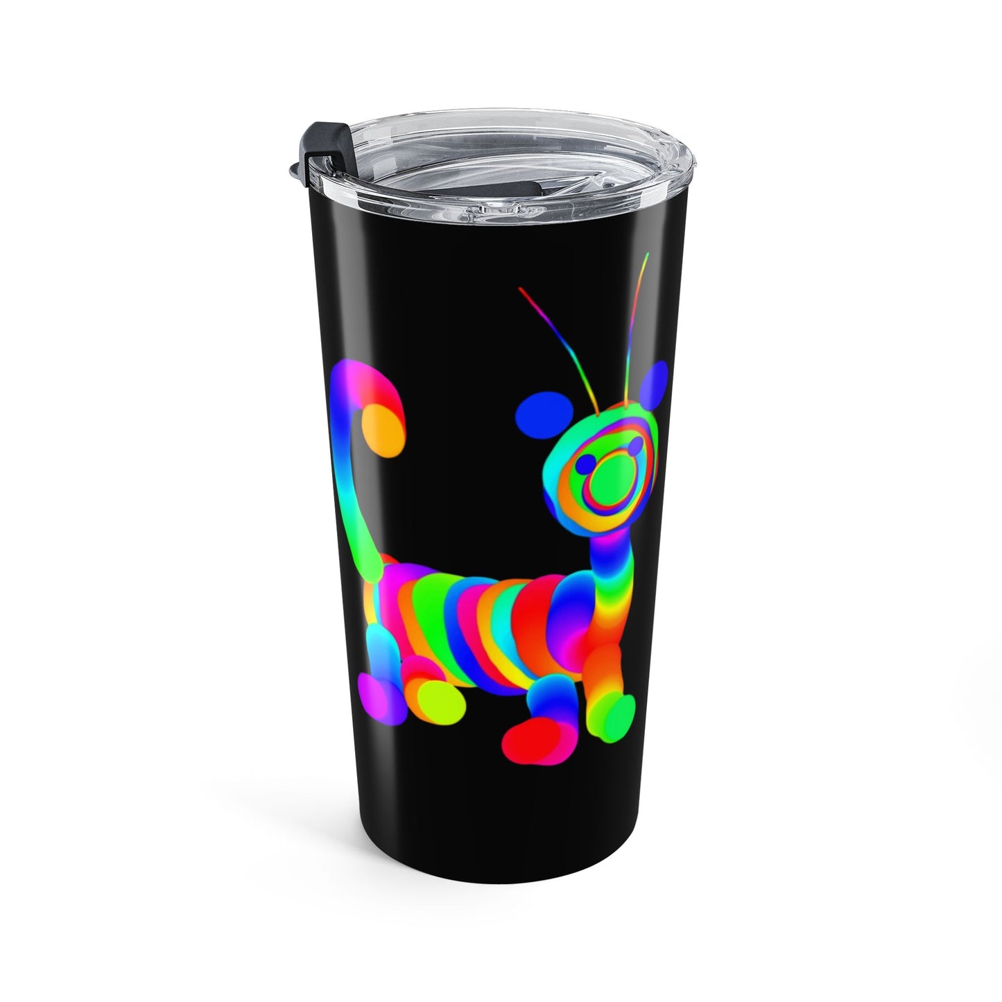 Marty Martians Cute Animal Tumbler Black 20oz