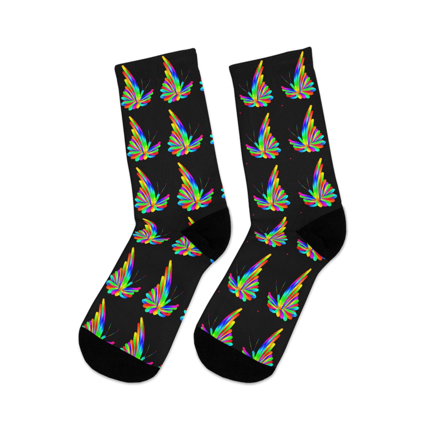 Marty Martians Butterfly / Black / Recycled Poly Socks
