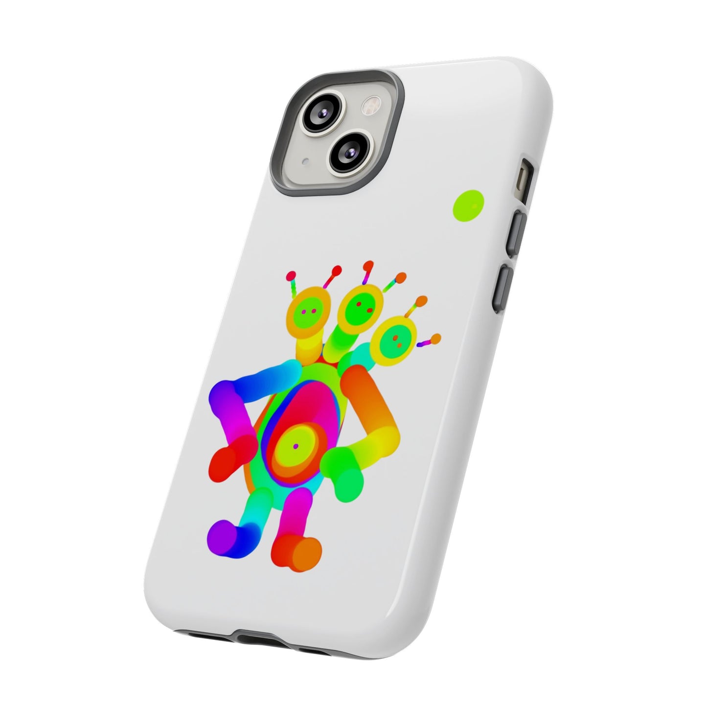 Three Headed Martian with Green Moon / Phone Cases