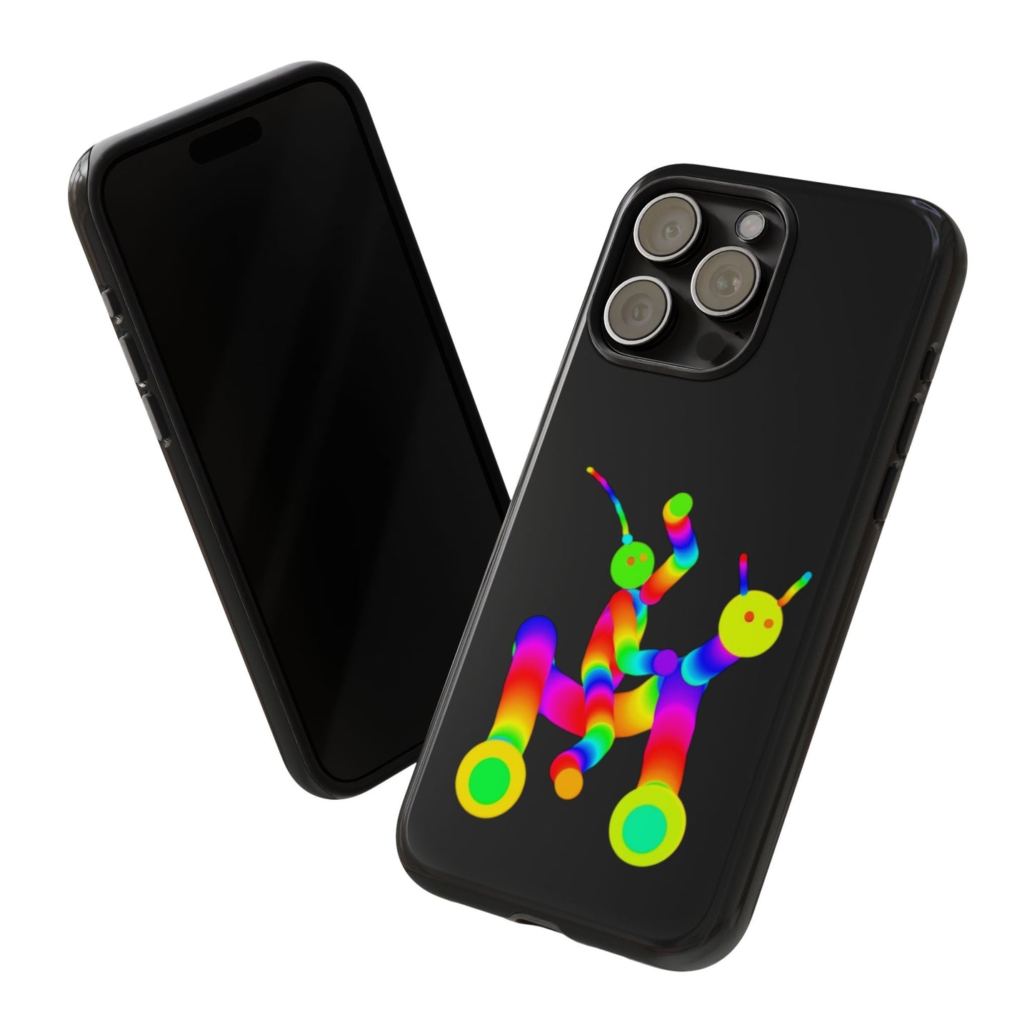 Marty Martians Riding Robot in Black  / Phone Cases