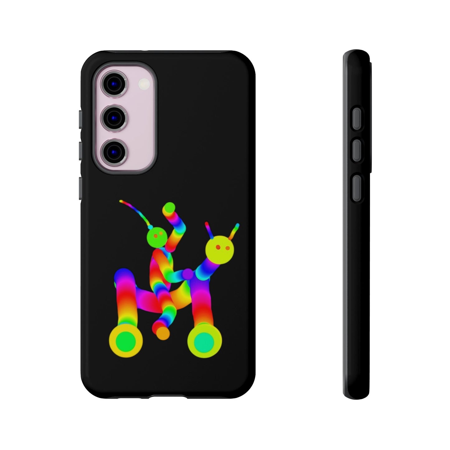 Marty Martians Riding Robot in Black  / Phone Cases