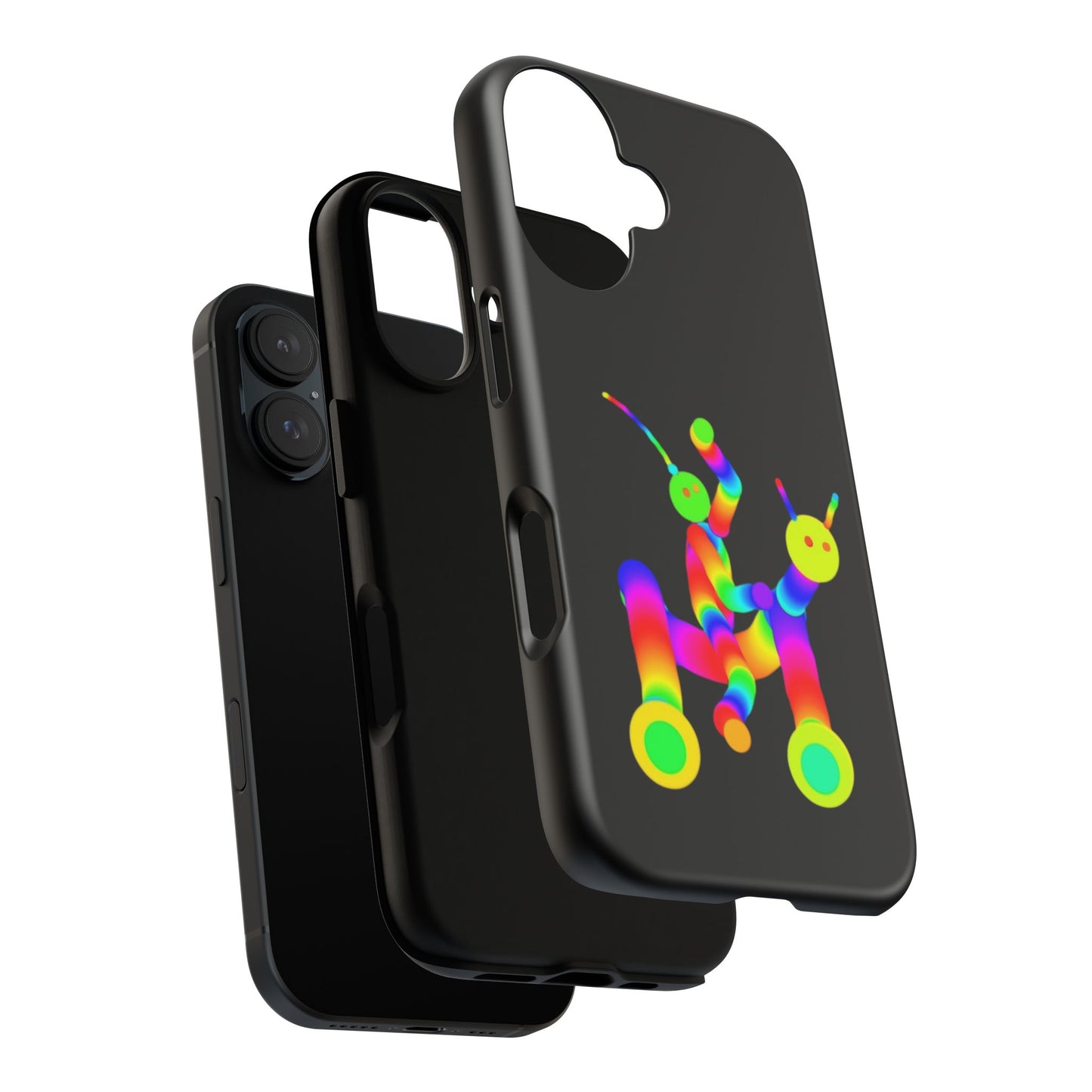 Marty Martians Riding Robot in Black  / Phone Cases