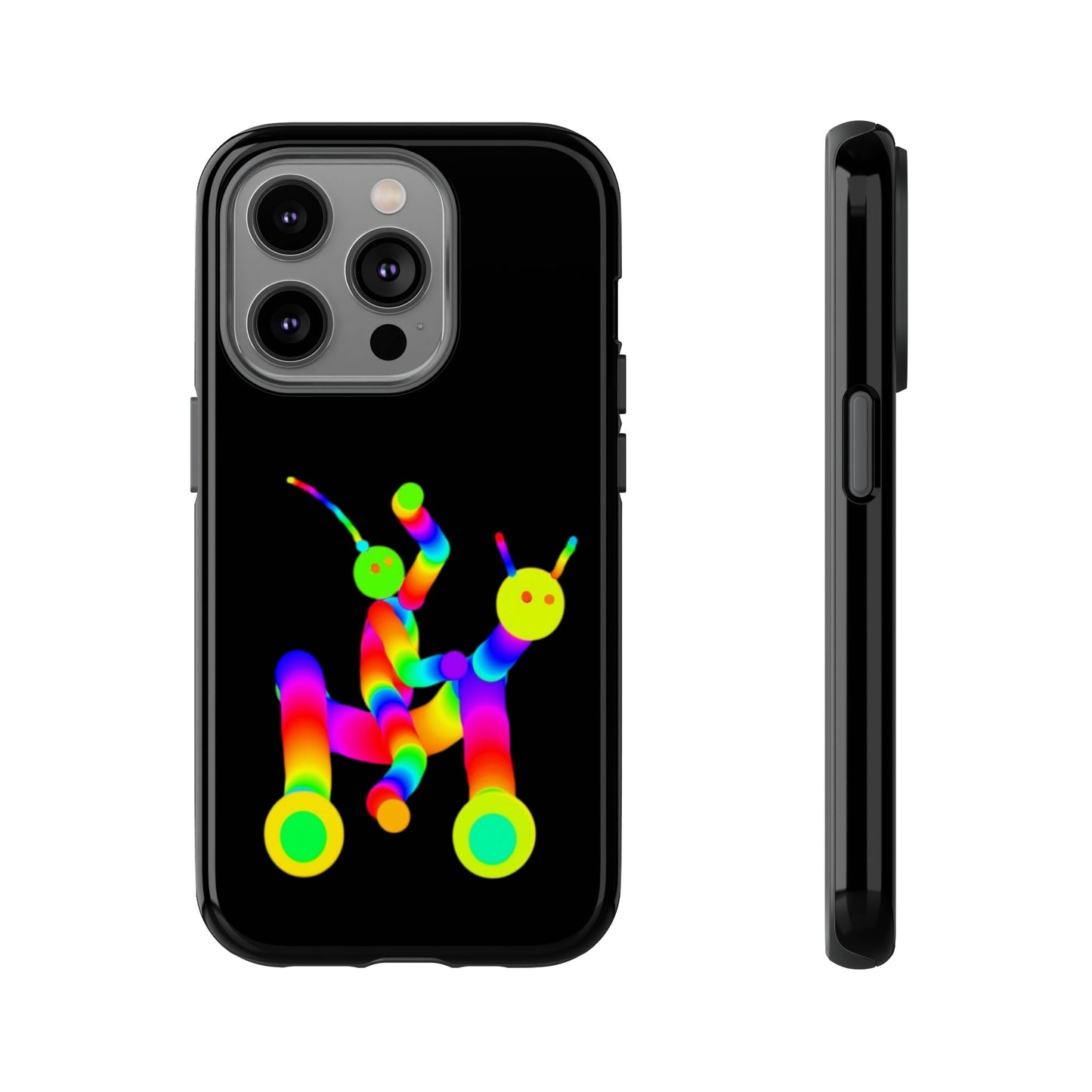Marty Martians Riding Robot in Black  / Phone Cases