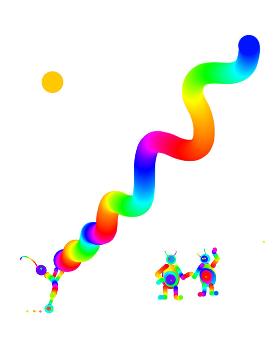 Marty Martian Playing with Two Small Friends Watching