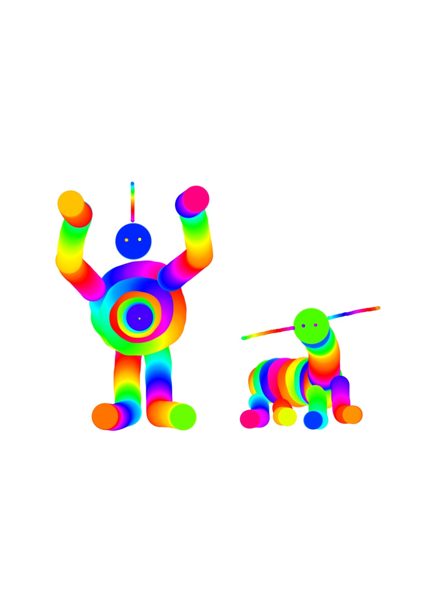Marty Martian Waving with Little Buddy